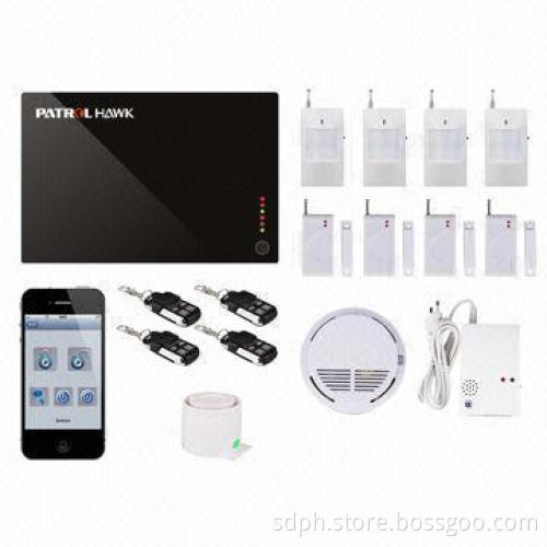 Easy Operate Smart iOS Remote Control GSM Burglar Alarm System with GSM Quad Band